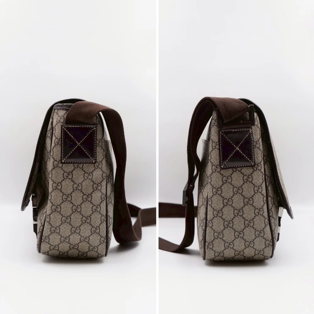 CC29 ❤️ Gucci GG Interlocking Coated Canvas Messenger Bag